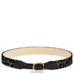 Women Taupe/Black Longchamp 1980 belt Accessories L06408930