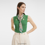 Women Turquoise Longchamp Spring/Summer 2023 Collection Bandeau Accessories L064081024 - Image 4