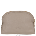 Women Turtledove Longchamp Le Foulonne Pouch Leather Goods L06408697 - Image 3