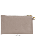 Women Turtledove Longchamp Le Foulonne Pouch Leather Goods L06408703 - Image 3