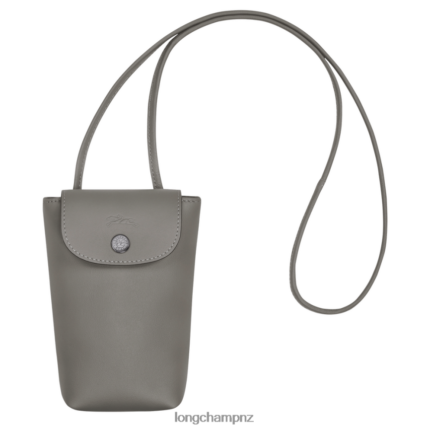 Women Turtledove Longchamp Le Pliage Xtra Phone case with leather lace Leather Goods L06408721