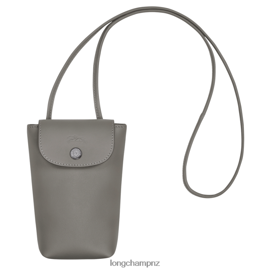 Women Turtledove Longchamp Le Pliage Xtra Phone case with leather lace Leather Goods L06408721 - Image 1