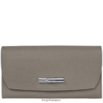 Women Turtledove Longchamp Roseau Continental wallet Leather Goods L06408592