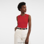 Women Vegetal/Black Longchamp Box-Trot belt Accessories L06408939 - Image 4