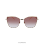 Women White/Brown Longchamp Spring/Summer Collection 2023 Sunglasses Accessories L06408889