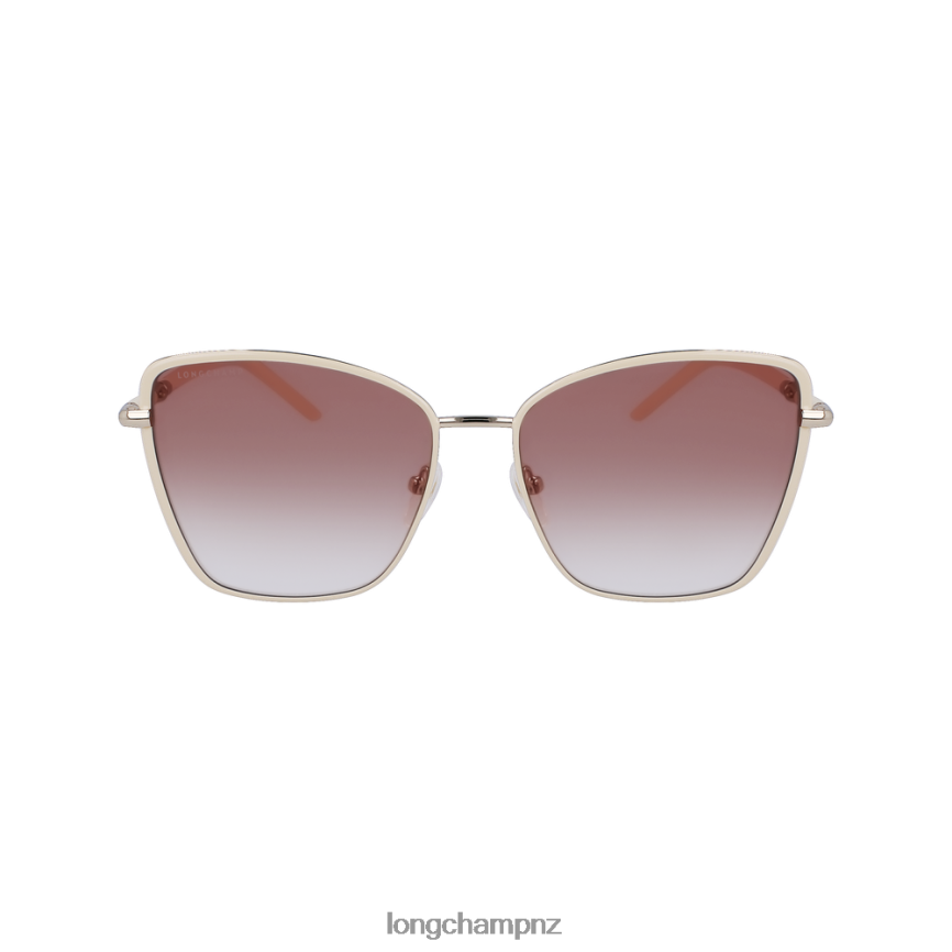 Women White/Brown Longchamp Spring/Summer Collection 2023 Sunglasses Accessories L06408889 - Image 1