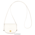 Women White Longchamp Epure Coin purse with leather lace Leather Goods L06408532