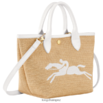 Women White Longchamp Le Panier Pliage Basket bag Bags L0640863 - Image 3