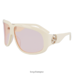 Women White Longchamp Spring/Summer Collection 2023 Sunglasses Accessories L06408878 - Image 2