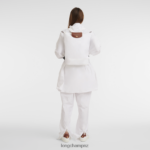 Women White Longchamp X D'heygere Crossbody bag/Backpack Bags L06408324 - Image 8
