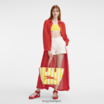 Women Yellow/White Longchamp Roseau Essential Tote bag Bags L06408364 - Image 2