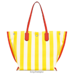 Women Yellow/White Longchamp Roseau Essential Tote bag Bags L06408364 - Image 4