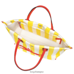 Women Yellow/White Longchamp Roseau Essential Tote bag Bags L06408364 - Image 5